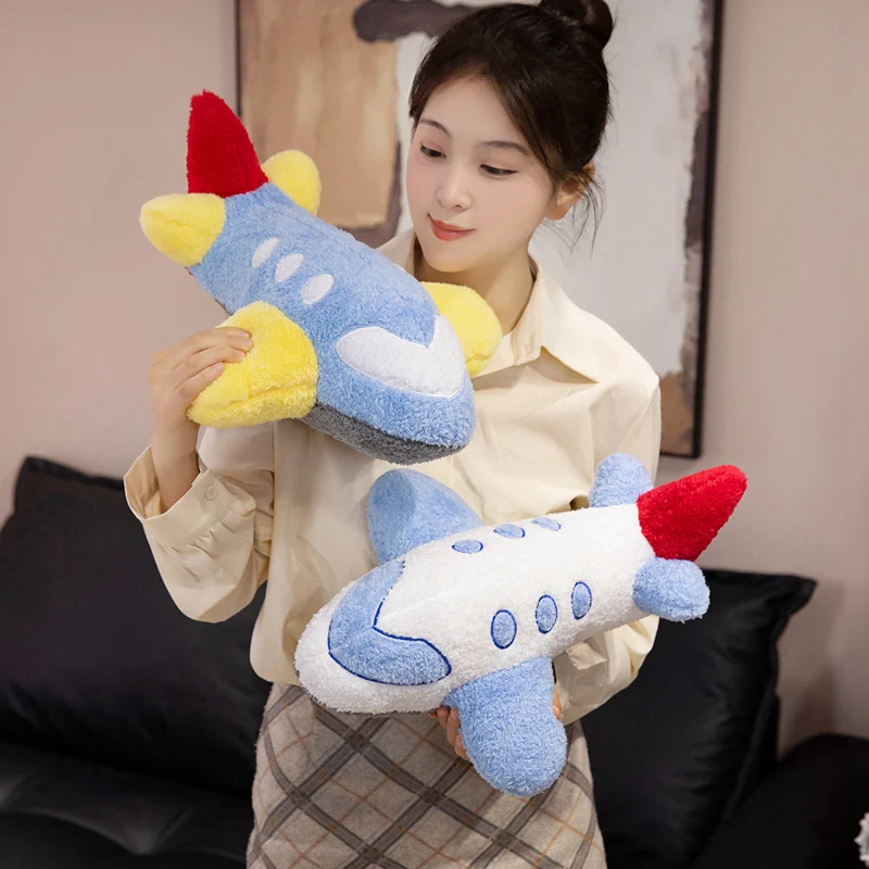 Soft House Car Airplane Throw Pillow Super Soft Cartoon Plush Toys Baby Sleeping Comfort Doll Christmas Halloween Gifts Gift