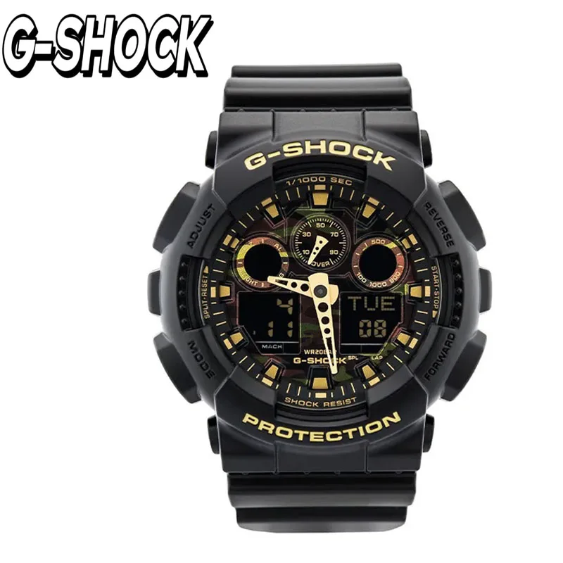 Nuovo G-Shock Ga-100 Series Men Watch Casual Fashion Multifunzionale Sport All'Aria Aperta Antiurto Led Dual Display Orologio Da Uomo Al Quarzo