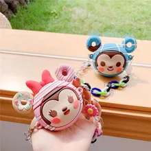 

Cartoon Mouse Donut Colorful Chains Apple AirPods 2 Case Cover AirPods Pro Case IPhone Earphone Accessories Air Pod Case