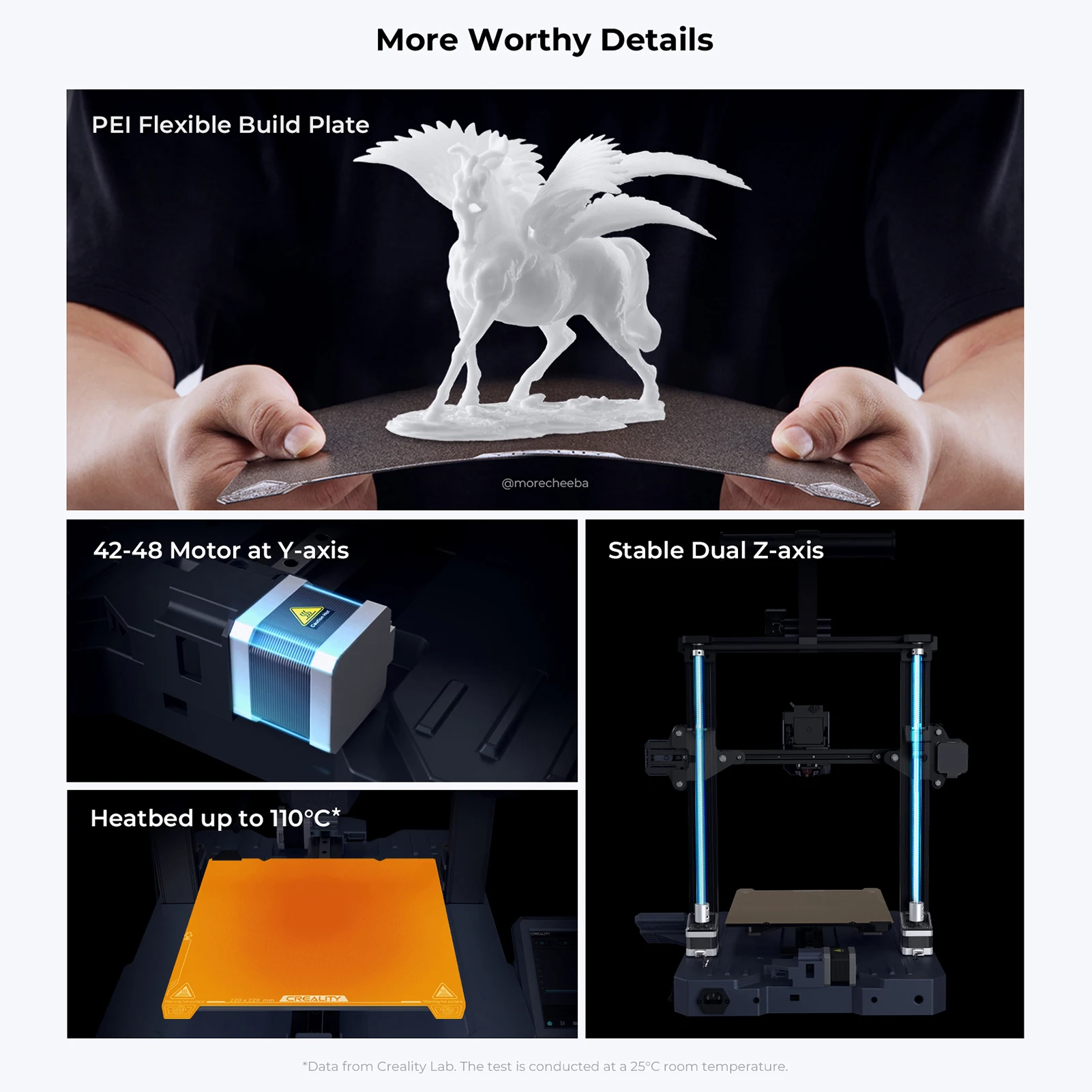Creality CR10-SE 고속 인쇄 3D 프린터, 정밀 X 및 Y 축 선형 레일, 직접 압출 지지대, 다양한 3D 프린터