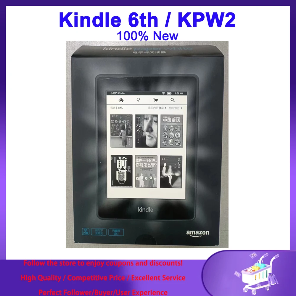 100-New-E-reader-Kindle-PaperWhite-2-KPW2-Kindle-6th-Generation-with ...