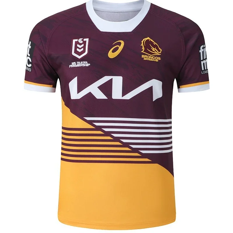 Brisbane Broncos Jerseys Maru NRL Short Sleeve T-Shirt Men's Women's Tshirt Children's Tees Tops Unisex Clothing 2025 3
