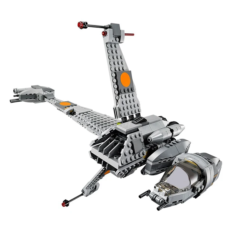 NEW 448PCS Star Plan Movie B-wing space fighter model DIY creative ideas Child toy Assembly Puzzle birthday Gift MOC-75050