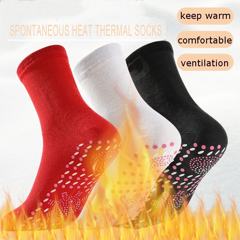 Self-Heating Massager Socks Magnetic Tourmaline Comfortable and Breathable Sport Anti-Freezing Therapy Feet Cold Socks Warm