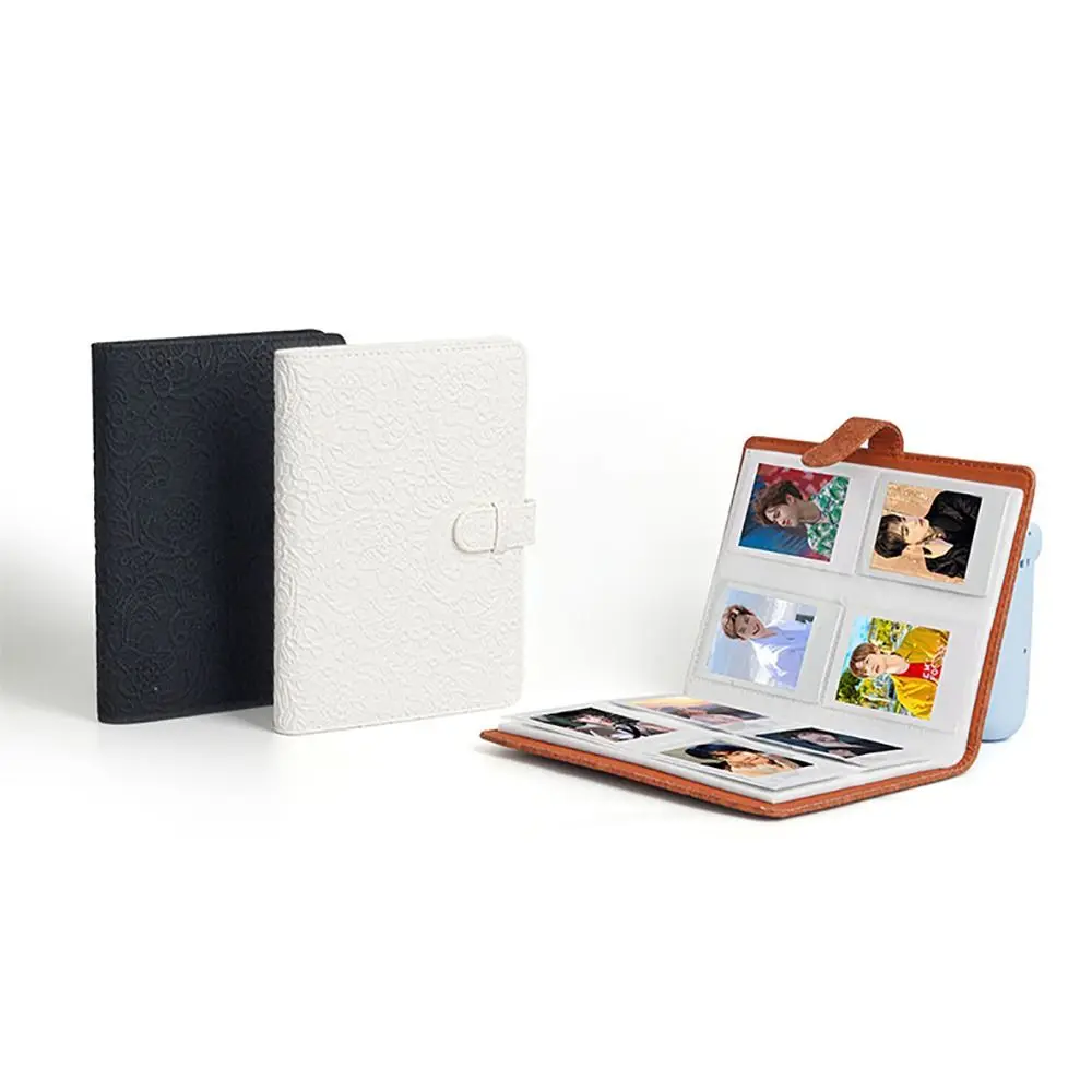 Photo Album 128 Pockets Embossed Photo Album Instant Camera 3 inch Photo Paper Storage Postcard Stamp Ticket Holder Fujifilm Instax Mini 12 photo album