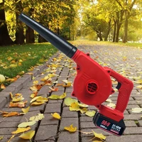 Variable Speed Control Cordless Leaf Blower 21000r/min Air Workshop Blow Dust Small Handheld With Battery+Charger 1