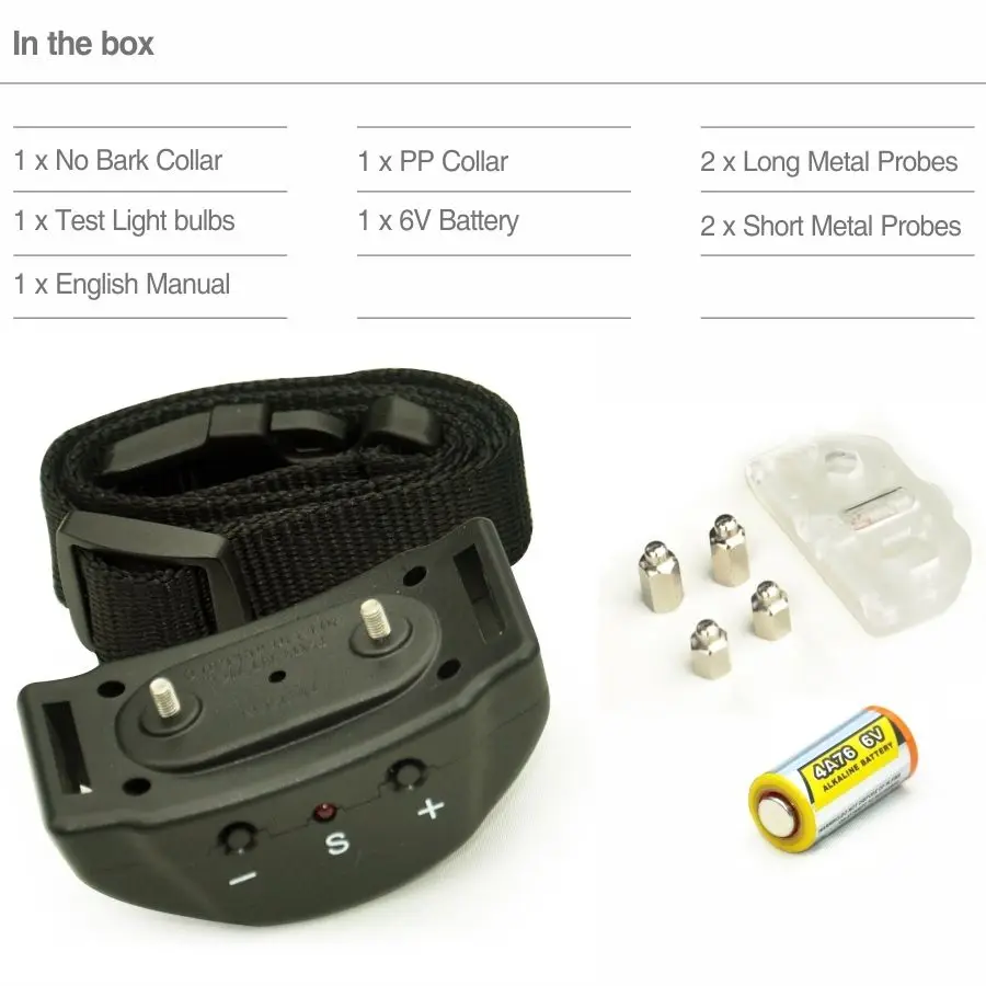 Effective Dog Bark Control Collar Anti-Bark Dog Training Shock Control No Barking Collar PET853 with 7 Sensitivity