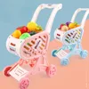 Children'S Toys Shopping Cart Children Playing Fruits Vegetable Storage Trolley Drop Resistant No Pollution Safe Materials Carts 4