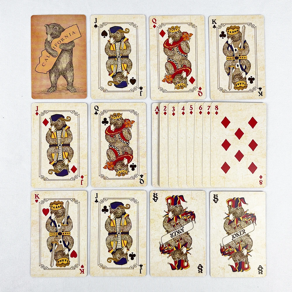 Vorinclex Retro Carte Da Gioco Con Orso Colorato, Carte Da Poker Con Collezione Limitata Carte Da Poker In Stile Vintage Per La Festa Di Gioco
