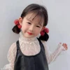 2pcs/Set Children Ribbon Bowknot Hair Clips Non Slip Alligator Barrettes Toddler Girls Sides Bangs Hairpins Cute Daily Headwear
