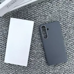 Minimalist Business Leather Shockproof Matte Phone Case with Full Wireless Charge Protection - Galaxy S25 Ultra (Midnight Blue)