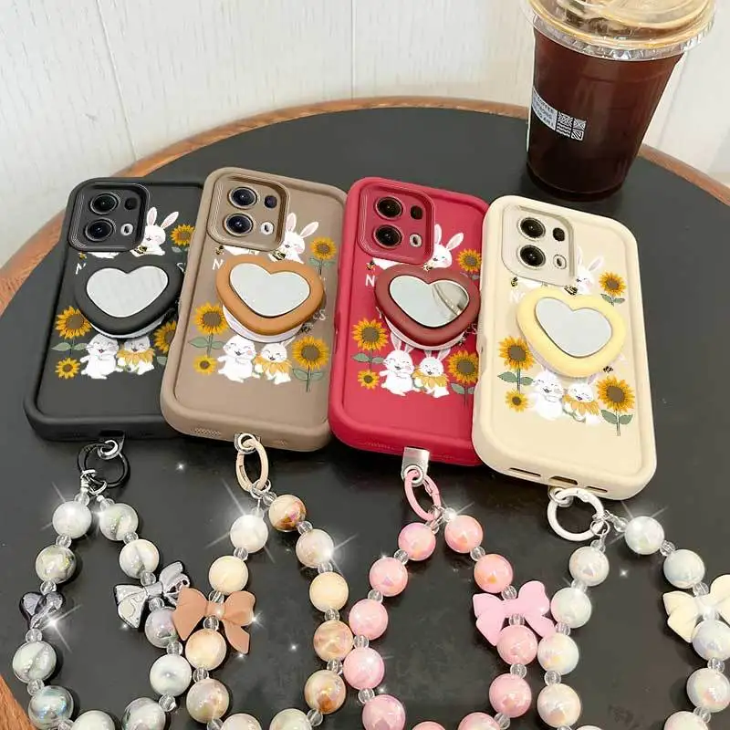 Real Sunflower Phone Case Set with Lanyard and Stand - 3 Piece Set