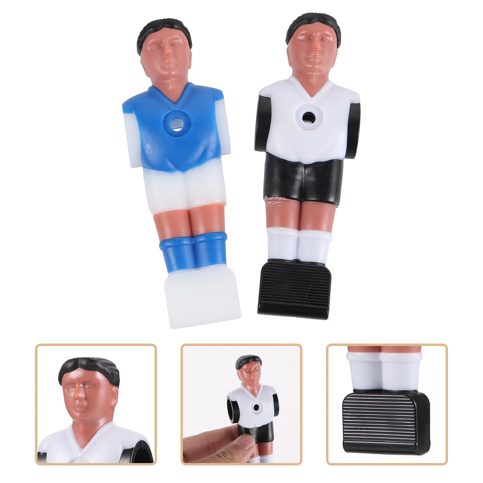 10 Pcs Football Machine Accessories Models Foosball Player Models Player Soccer Figurine Resin Players Men 1 pcs football arm band group armband football soccer captain armband player leader competition mourning activity armband