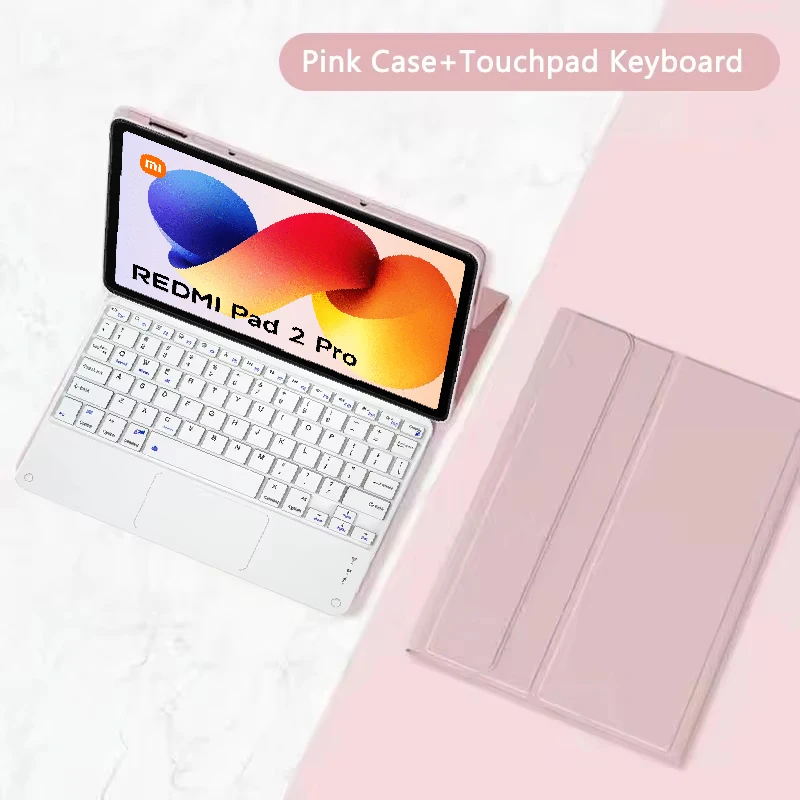 CLAVIER POUR TABLETTE TACTILE Étui Avec Clavier Pour Redmi Pad 106 - Violet - Clavier Bluetooth