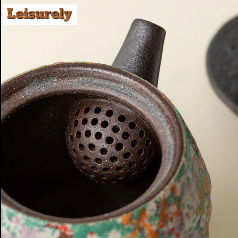 160ml Zen Heart Teapot Retro Tea Infuser Pot Household Tea Making Kettle With Ball Hole Drinkware Supplies Ornaments Collection