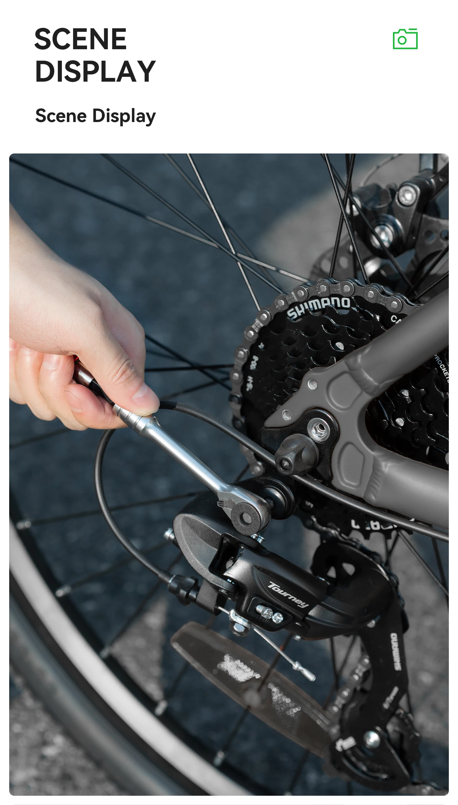 ROCKBROS Fahrrad-Reparatur-Werkzeug-Set leicht tragbar Ratschenschlüssel Schraubendreher Fahrradreifenheber Fahrrad-Wartungswerkzeug-Set – Detail 14