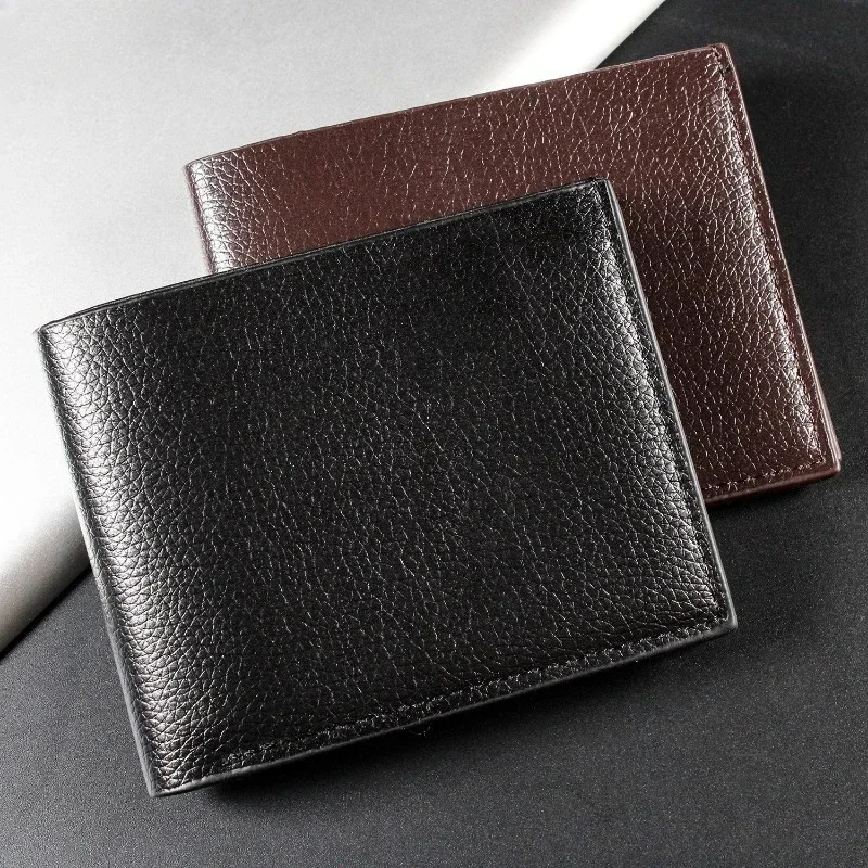 Men's Wallet Genuine Leather Men Wallets Premium Product Real Cowhide Wallets for Man Short Black Wallets Portefeuille Homme 2