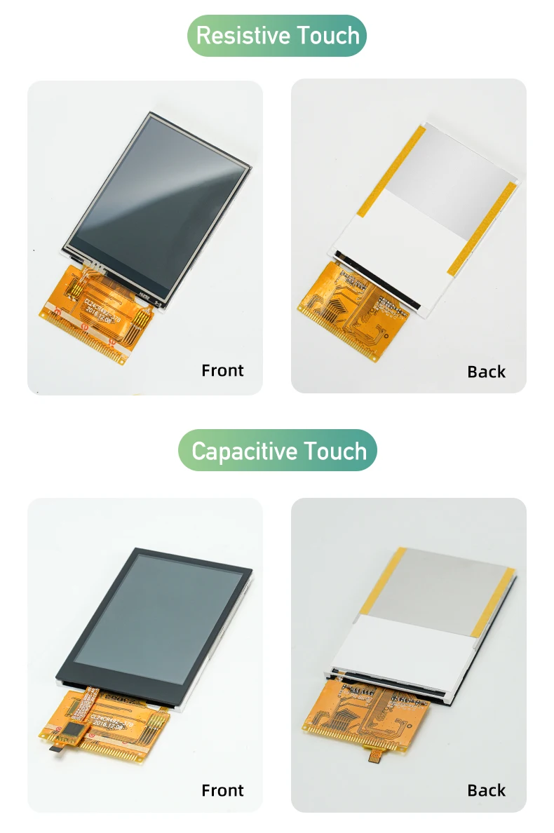 TFT LCD 터치 디스플레이 모듈, IPS 컬러 TN MCU 병렬 포트 I8080 37 핀 납땜 8/16 비트, ST7789V ILI9341 드라이버 칩, 2.4 인치