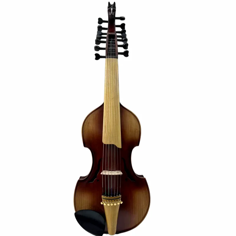 Baroque style Master 7&times;7 Strings 16" Viola d'Amore carved horse scroll#15435