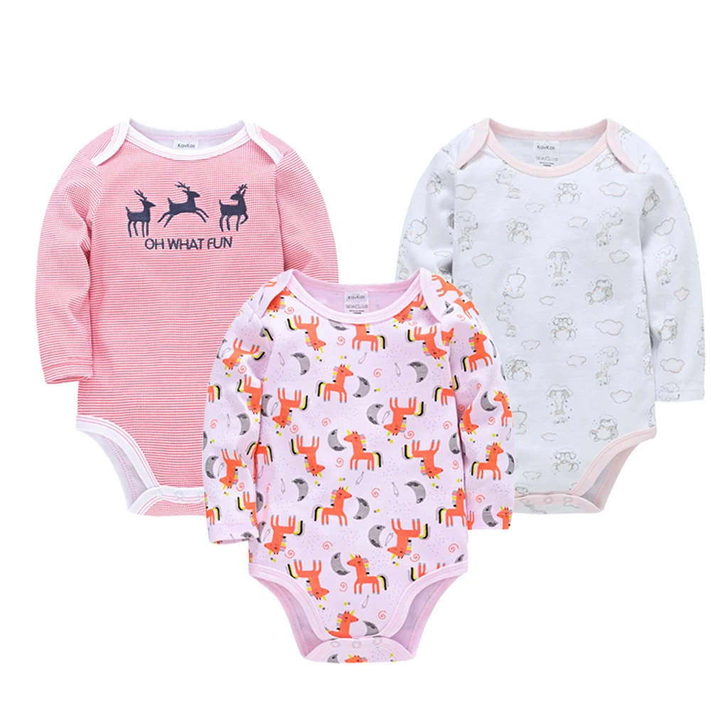 

Honeyzone, 3 шт., одежда, боди для маленьких девочек, костюм из чистого хлопка с полным принтом, комбинезон для новорожденных, комбинезоны с длинными рукавами