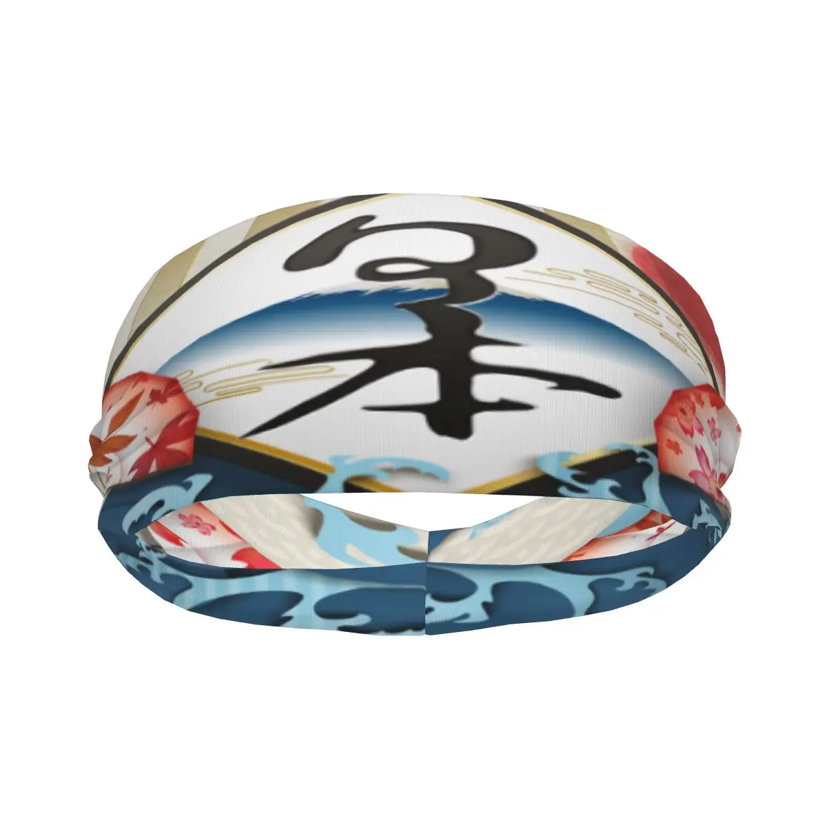 Fascia Sportiva Fascia Per Capelli Portatile Onda Tradizionale Fuji Mountain Maples Sakura Hair Wrap Brace Ciclismo Running Sweatband