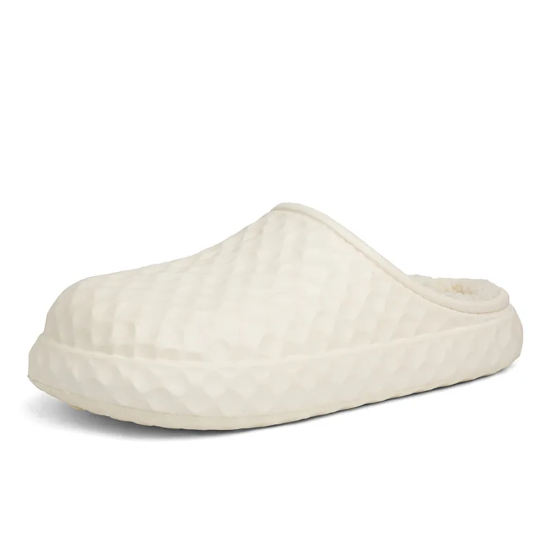 2023 Winter Slippers Men Waterproof Outdoor Couple Warm Cotton Shoes Slip On Plush Home Footwear Thick Platform Non-Slip Shoes