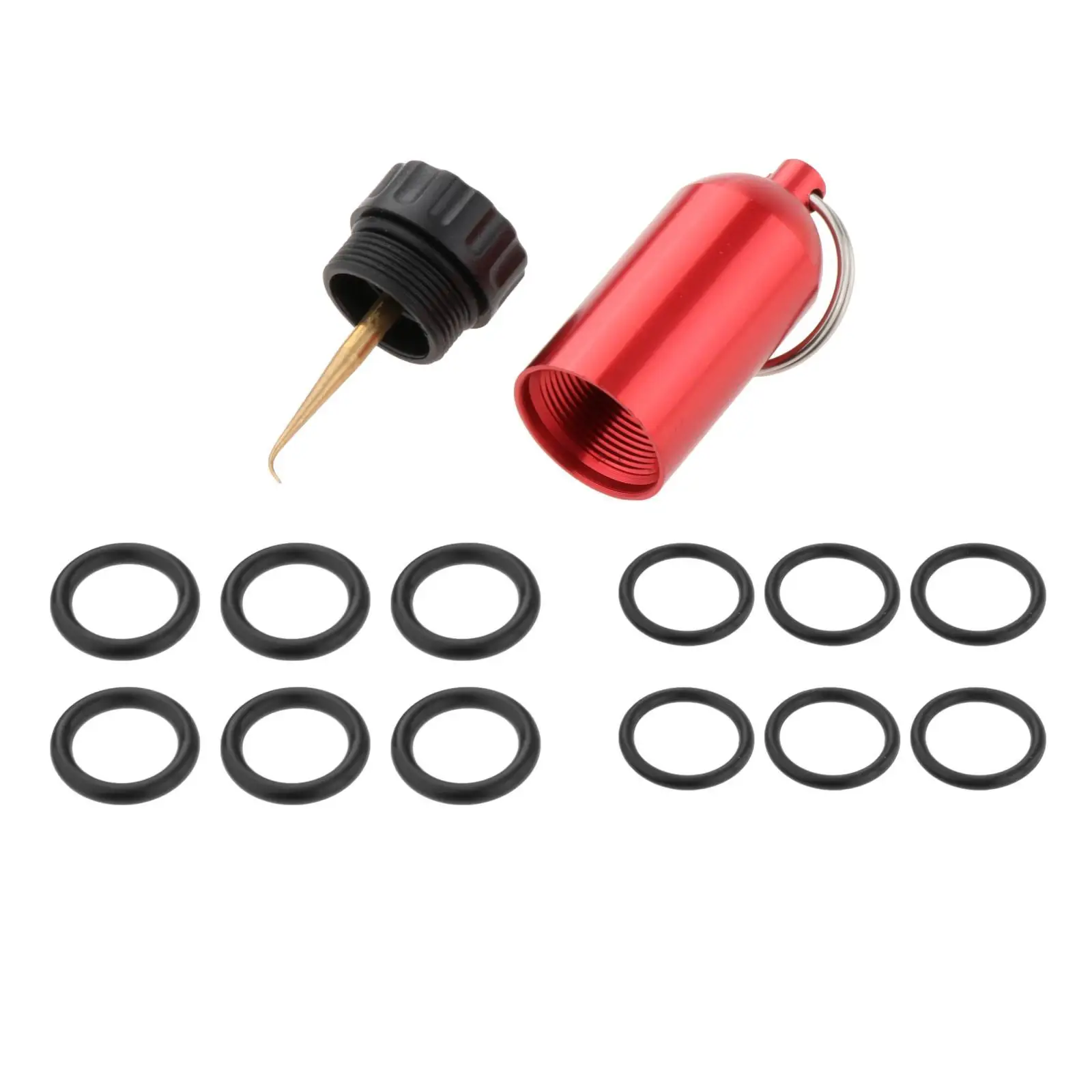 Scuba Diving Mini Tank Key Ring with O-Rings Diving Bottle Keychain Key Chain Repair Kit ylinder Valve Sealing Ring for Scuba