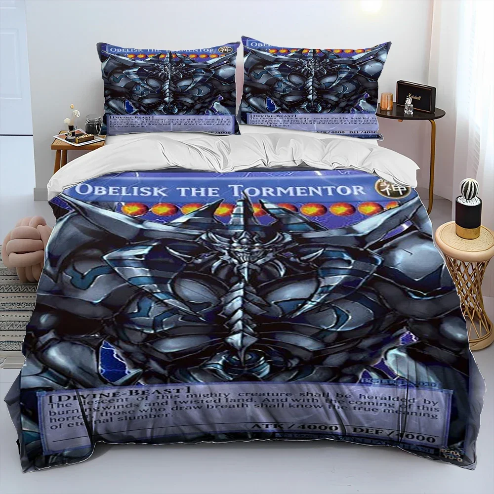 3D Yu-Gi-Oh MONSTER CARD Anime  Comforter Bedding Set,Duvet Cover Bed Set Quilt Cover Pillowcase,king Queen Size Bedding Set Kid