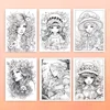 1pc, Flower Girl Coloring Book, Teenagers Coloring Book, 30 Different Patterns, 100gsm Thick Paper, Stress Relief, Birthday Gift 4