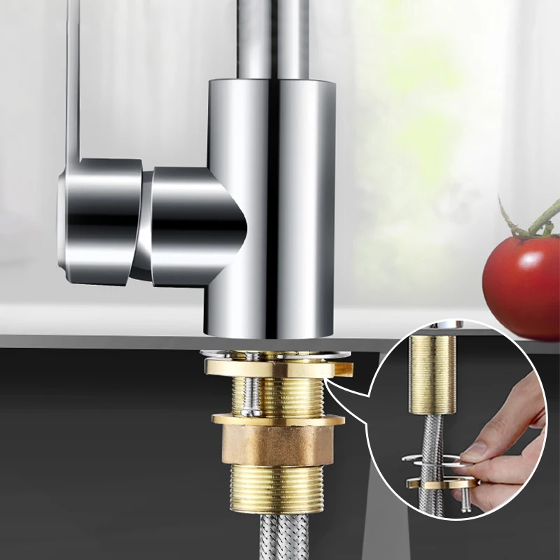 Brass C type Kitchen Faucet Antiloosing Nut Cap Fastening Circlip