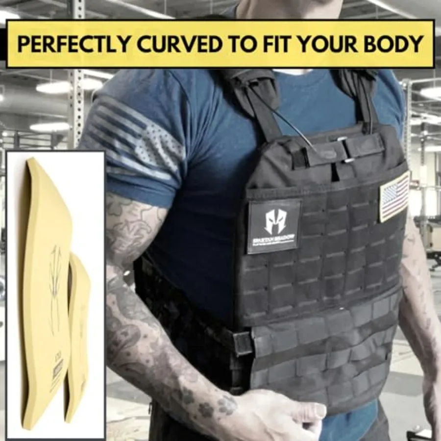 Curved Weight Vest Plates for weighted vest - 8.75LB Pairs for 20lb Weighted Vest woman and men - Contoured Ergonomic Fit - Weig