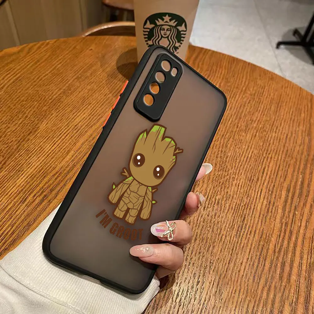 thumbnail image 1 of Matte Case for Huawei NOVA Y70 10 9 8SE 8 7SE 7I 7 6 5I 5 3I 4G 5G Hard PC Case Funda Coque Capa Shell Cover Marvel Comics Groot, 1 of 5