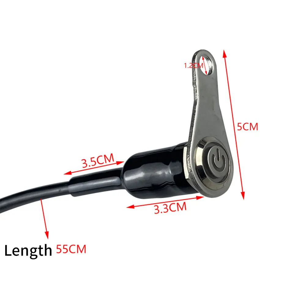 Motorcycle LED ON+OFF Handlebar Mount Aluminum Alloy Waterproof 12V Fog Light Lamps Motorbike Horn Push Button Switch