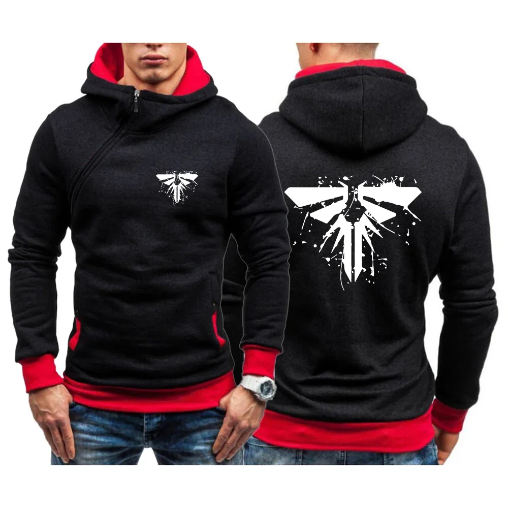 

The Last of Us 2024 Spring and autumn new style Men's High quality Hoodies Sweatshirts Slim Pullover Male Diagonal Zipper top