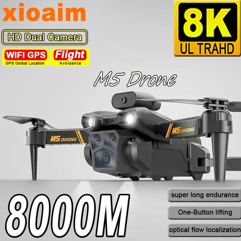 Per Xiaomi M5 Drone 8K 5G Professionale Hd Fotografia Aerea Dual-Camera Omnidirezionale Evitamento Ostacoli Drone Aerocraft Toys