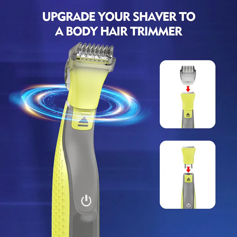 Lot de 5 têtes de rechange pour rasoir Philips, style nouveau, avec peigne de coupe pour barbe._voghion.com
