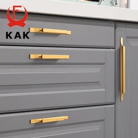 KAK Gold ตู้จับอลูมิเนียมสีดําห้องครัวตู้ประตูดึงลิ้นชัก Barn ประตูเฟอร์นิเจอร์ Handle 4
