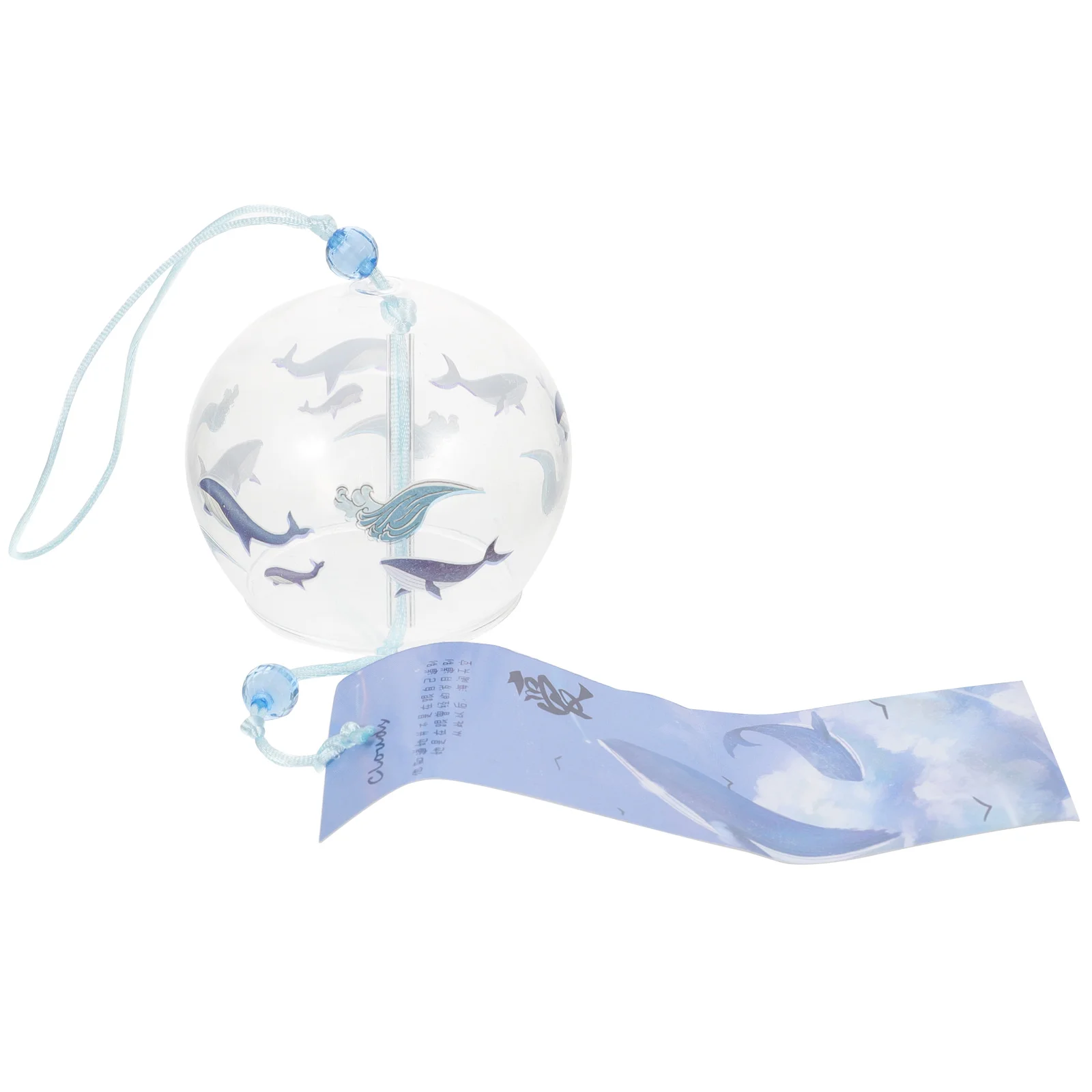 Blue Japanese Glass Wind Chime Premium Glass Wind Chimes Decorative Bell Hanging nament Garden Adornment Home Decor