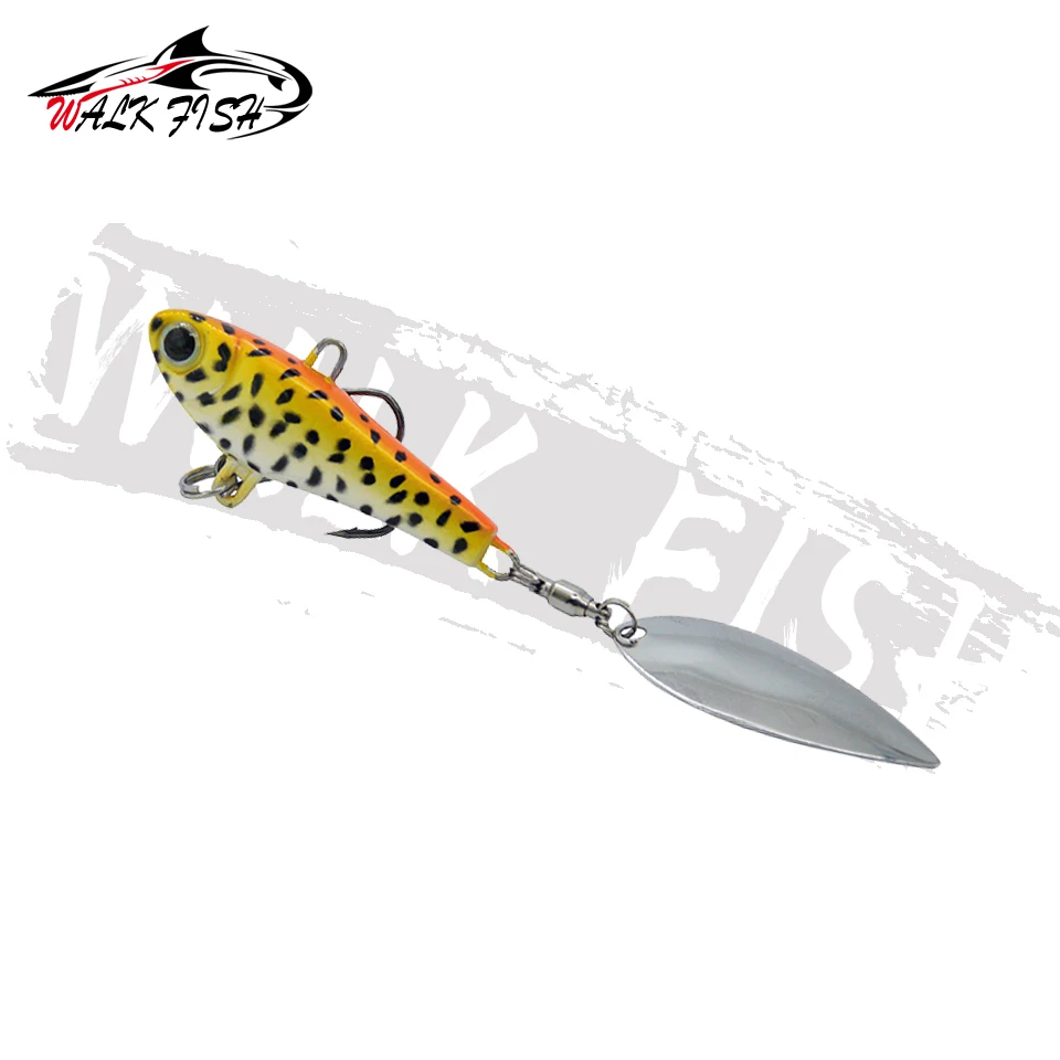 SPAZIERGANG FISCH 1PCS Angeln Locken Jig Kopf Fisch 20g VIB Rotation Löffel Ozean Angeln Süßwasser Spinner Künstliche Metall lockt Köder – Detail 4