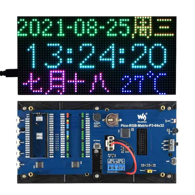 Waveshare    RGB LED P3 64X32 Ʈ Ʈ ÷, Ǯ ÷ Ʈ Ʈ    