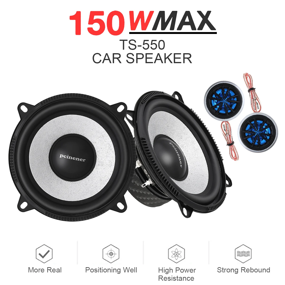 Car Component Speaker System 5 Inch 13cm 150W Vehicle Door Auto Audio