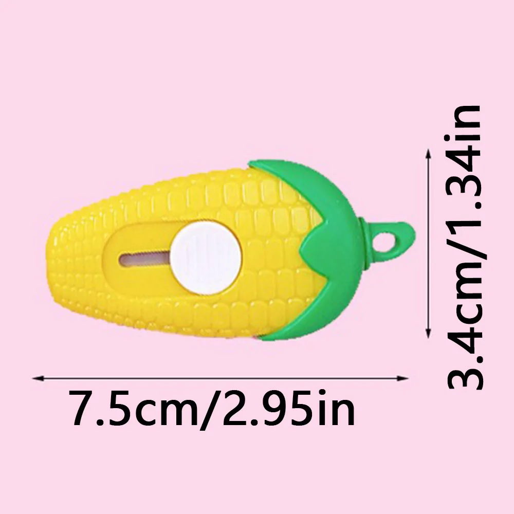 Cuter Mini Cartoon Maize Utility Box Cutter Letter Opener Art Paper Cutter Kawaii Stationery Knif 1/3/5Pcs