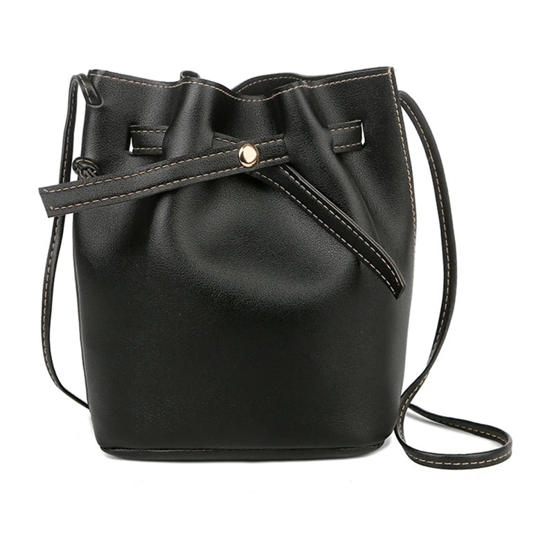 

Женская сумка из искусственной кожи, мессенджер, однотонный саквояж на плечо, дамская сумочка-мешок