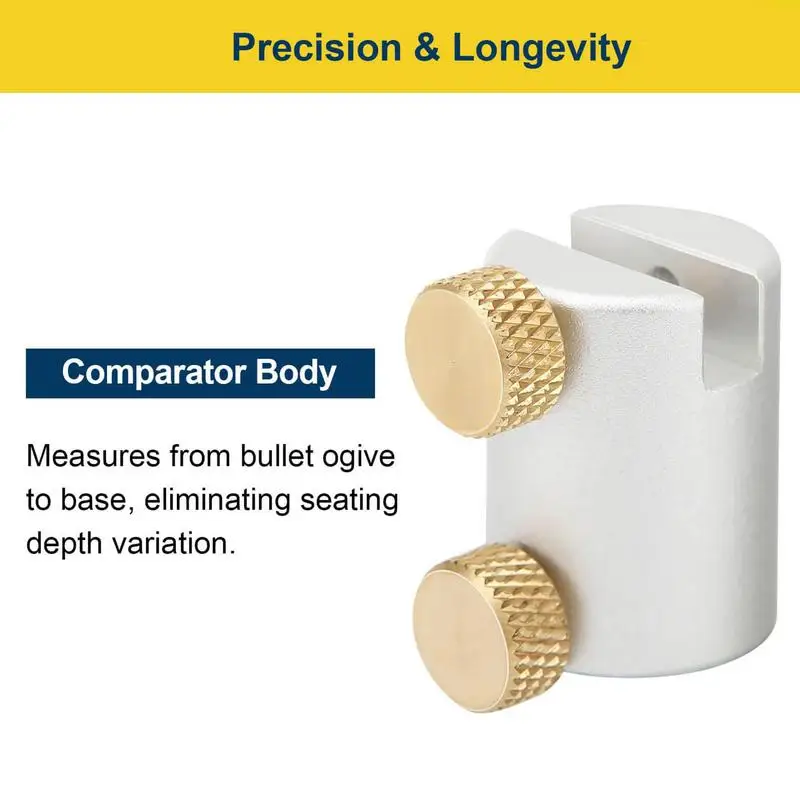 Aluminum Bullet Comparator Kit Headspace Gauge for Reloading Headspace Gauge Comparator Kit With 14 Inserts And 6 Bushings