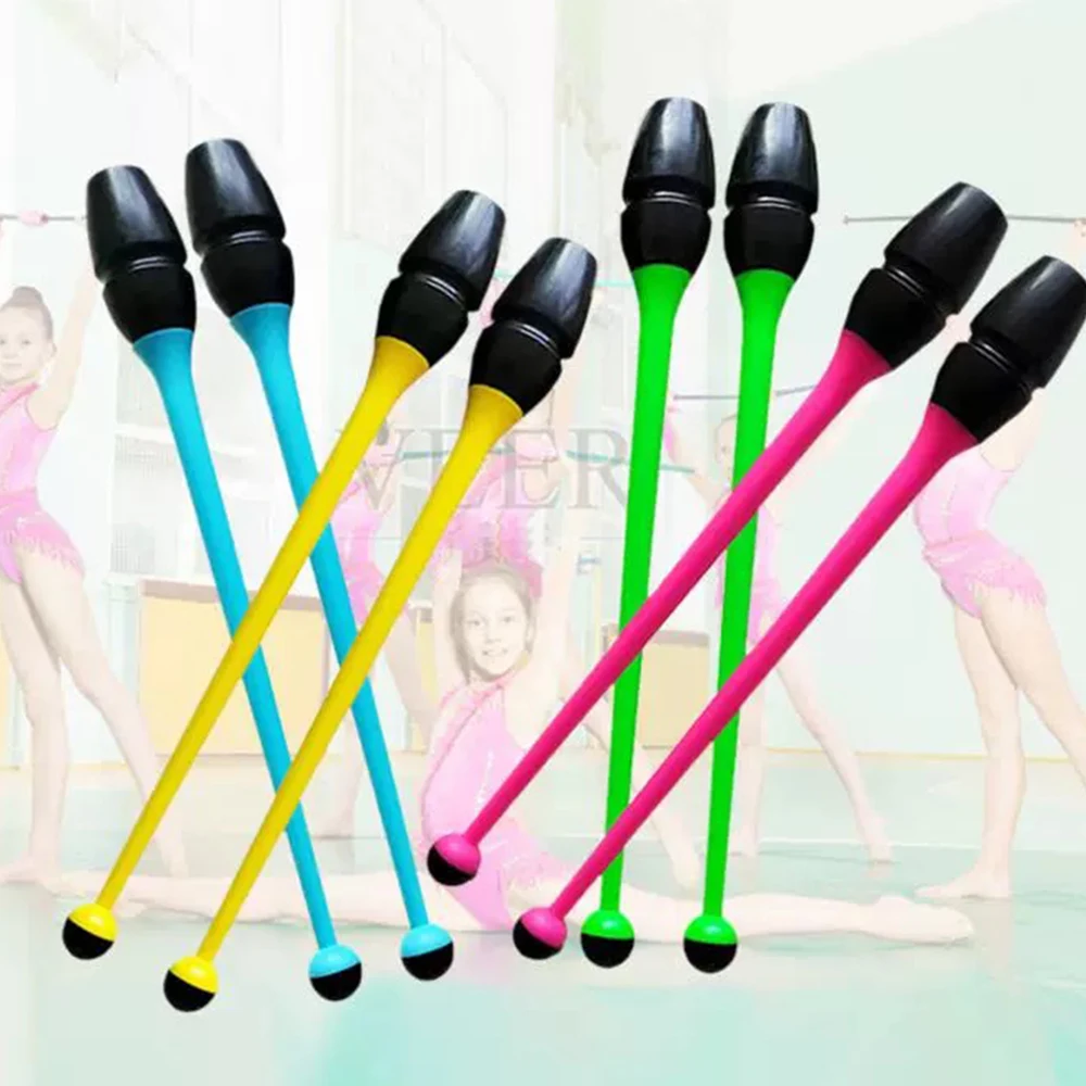 1Pc Professional Rubber Head Insertable Artistic Gymnastics Stick Rhythmic Gymnastics Bar Rhythm Fitness Training Accessories