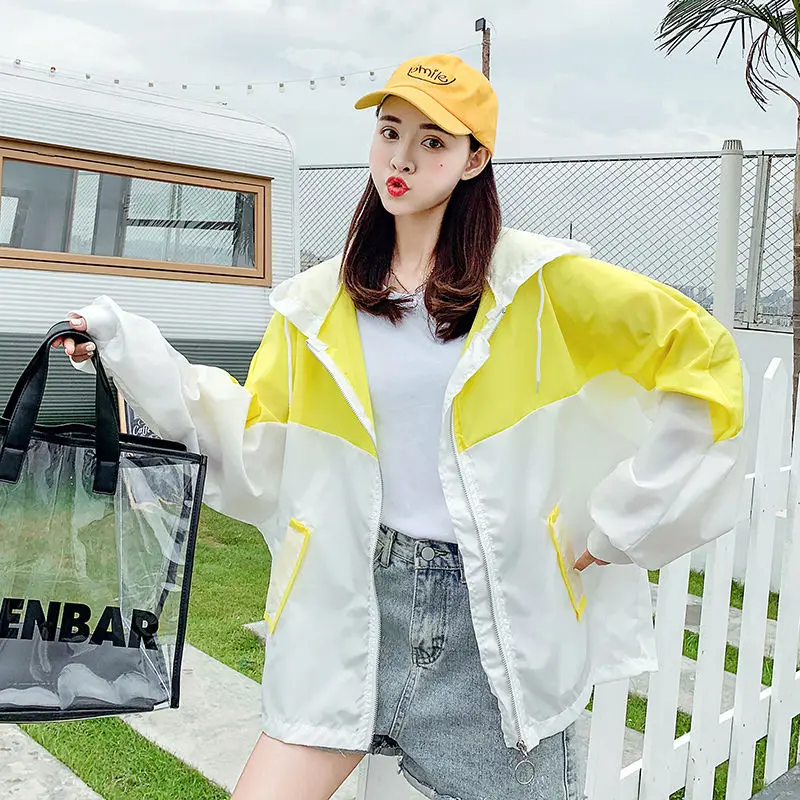 Summer Korean Baseball Uniform Short Jackets Women Student Loose