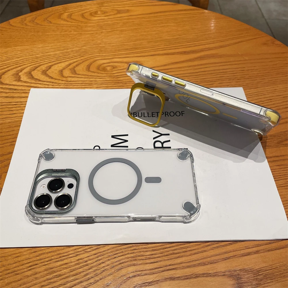 รูปสินค้า เคสแม่เหล็กสุดหรู Magsafe สำหรับ iPhone 17/16/15/14/13/12 Pro Max Plus 17Air พร้อมเลนส์ป้องกัน