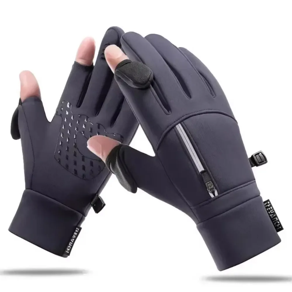 Winter Fishing Gloves 2 Finger Flip Waterproof Windproof Photograph Men Women Warm Protection Fish Angling fishing gloves