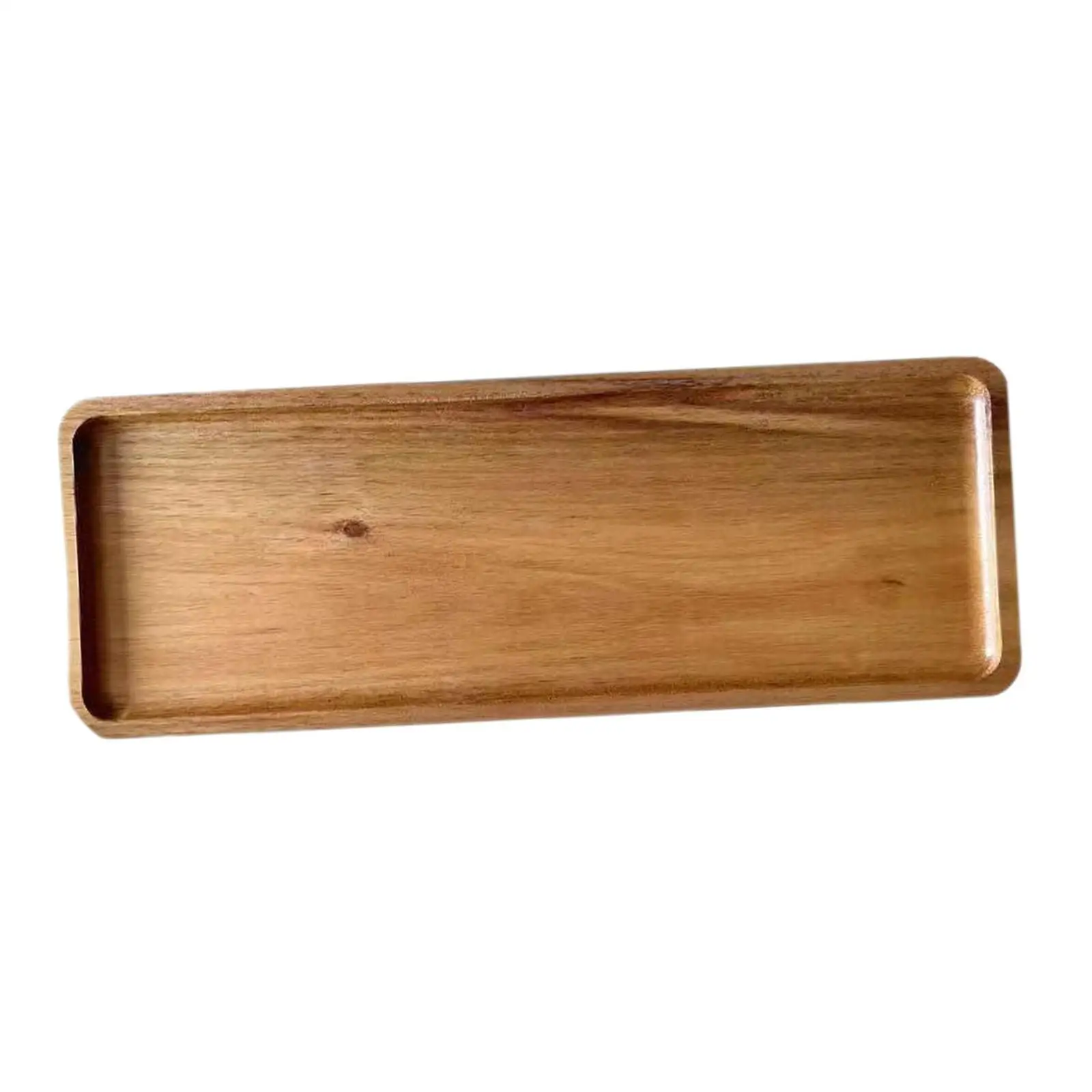 Wooden Plate,Wood Serving Platter Tableware Dessert Plates Breakfast ,Tray Food Dish for Coffee Table Centerpiece Living Room