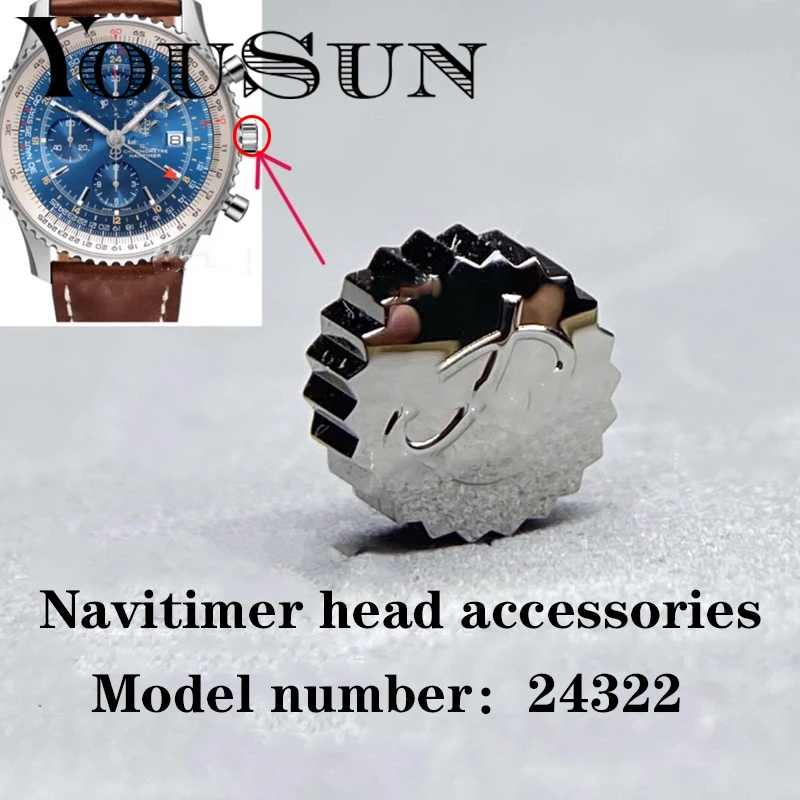 Per Breitling Navittimer A24322 Accessori Corona Maniglia Orologio Testa